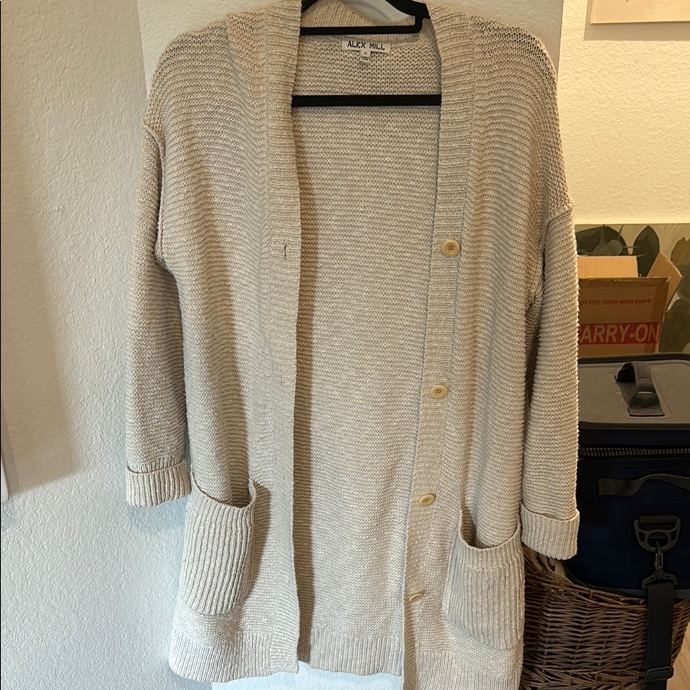 Alex Mill long Cream Women's Sweater cardigan